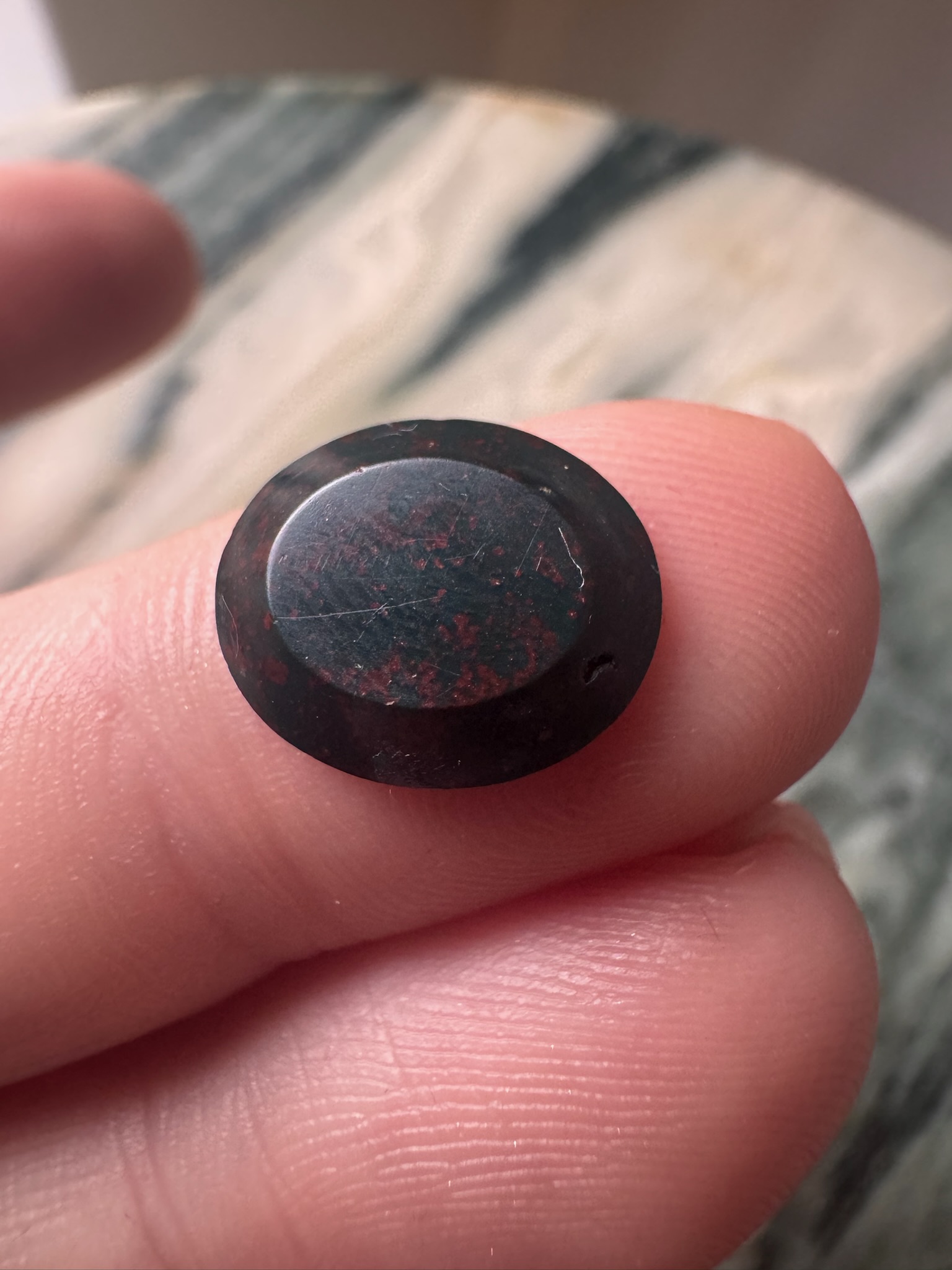 A Roman Heliotrope Gnostic Intaglio — Anubis with the Dioscuri