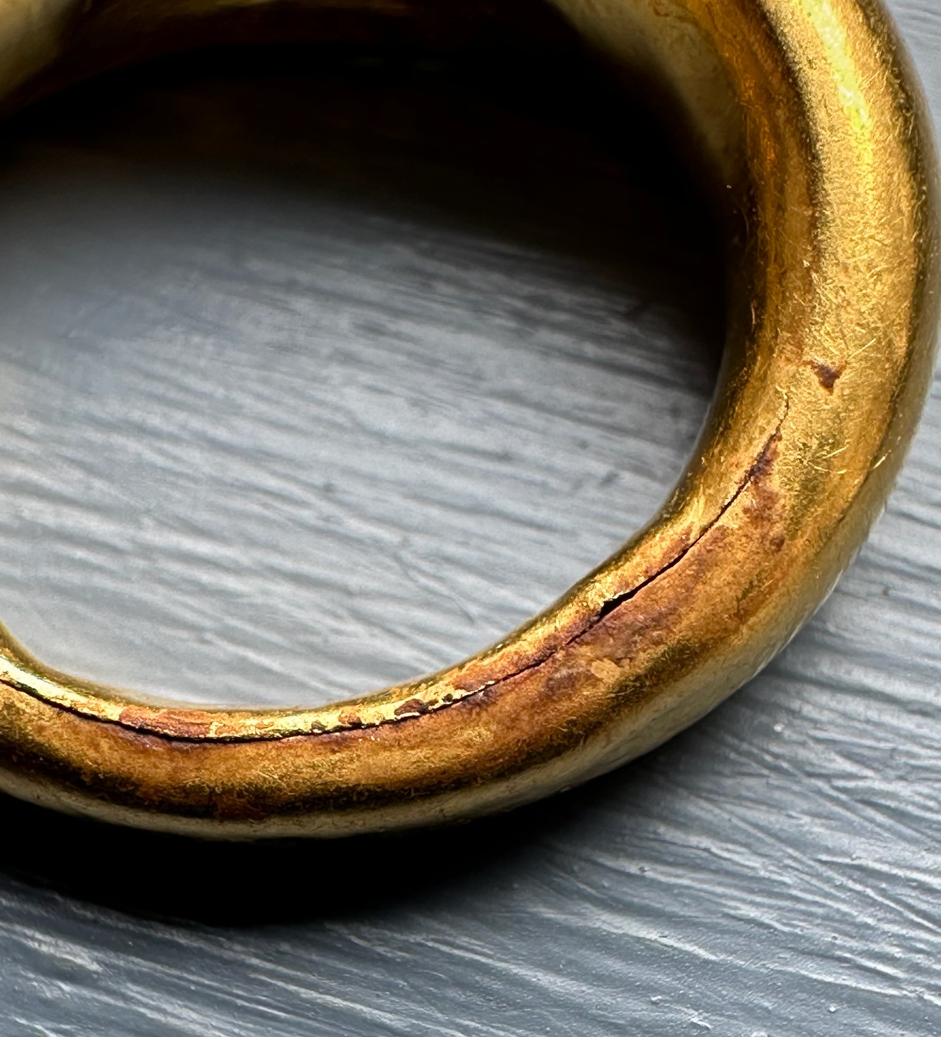 Roman Gold and Green Chalcedony Finger Ring. Satyr with Dionysiac Attributes.