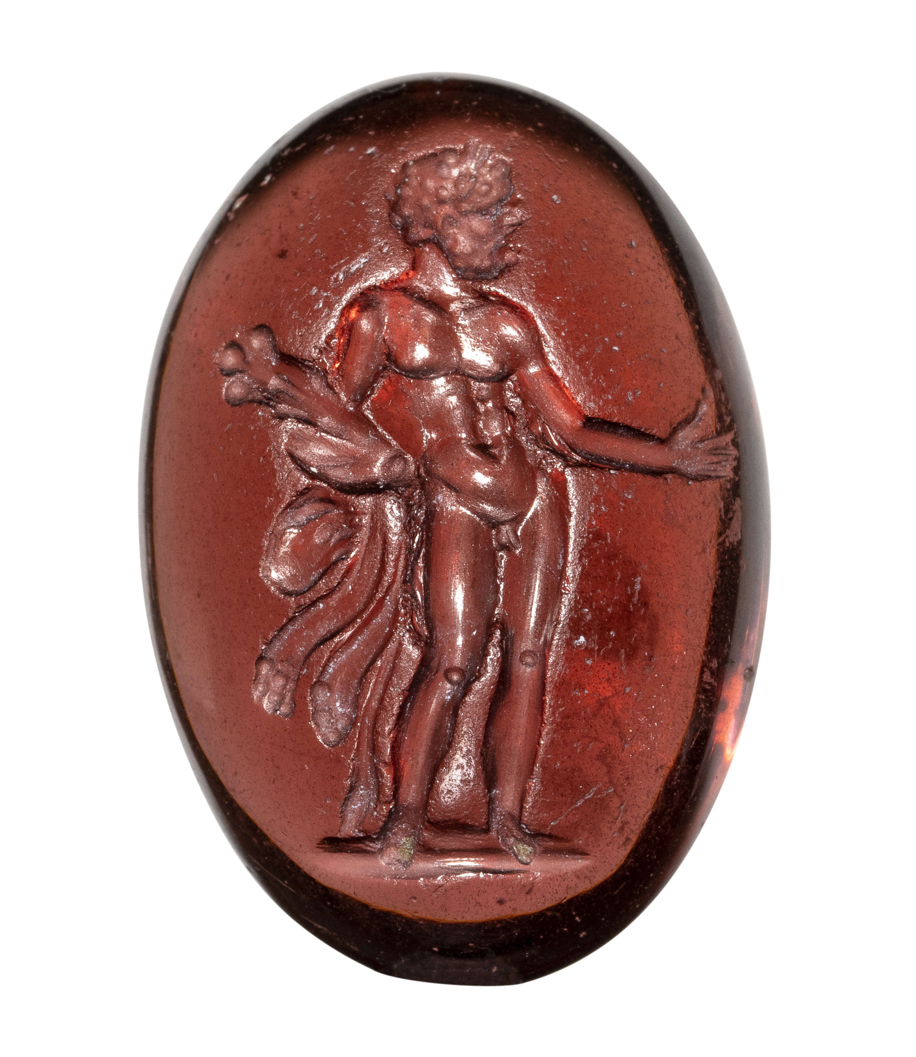 période hellénistique, *Intaille hellénistique sur grenat de la Collection Sangiorgi. Hercule.  (2nd century BCE)