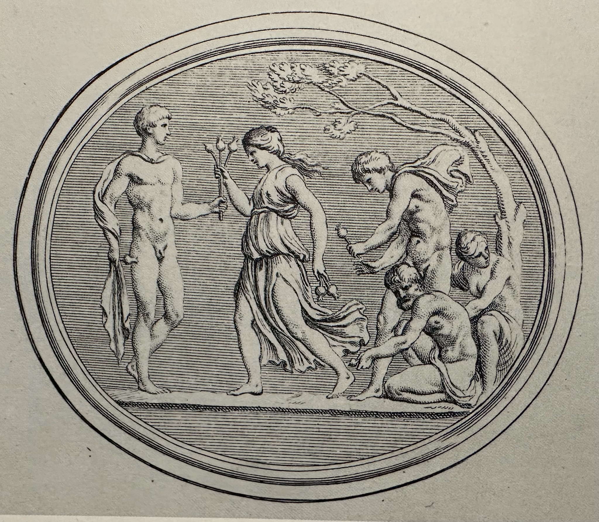 Circle of Valerio Belli (1468-1546). A Large Renaissance Agate Intaglio. Mythological scene with Triptolemus and Ceres. 