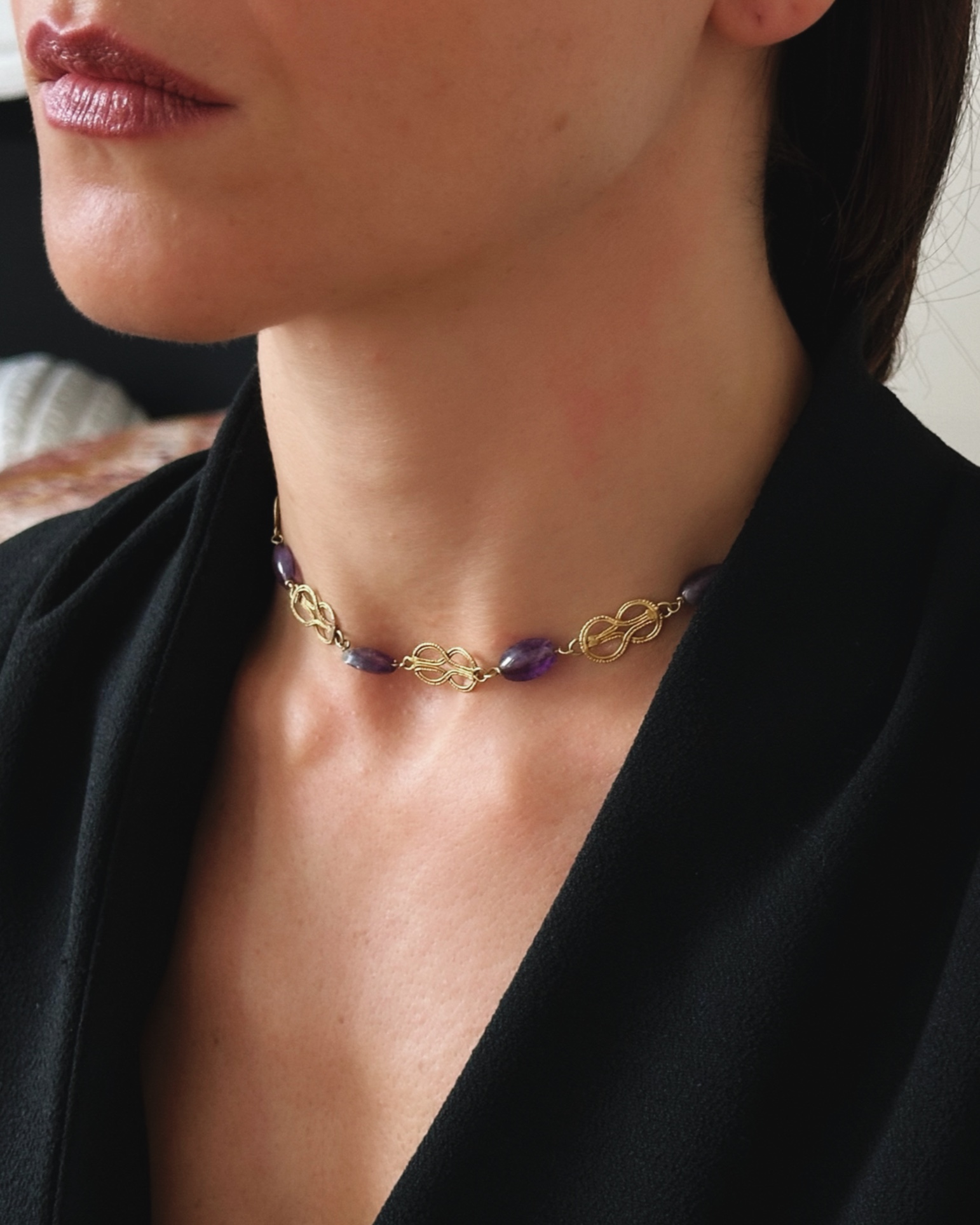 période hellénistique, Collier Hellénistique avec Noeud D'Héraclès (4th century BCE)