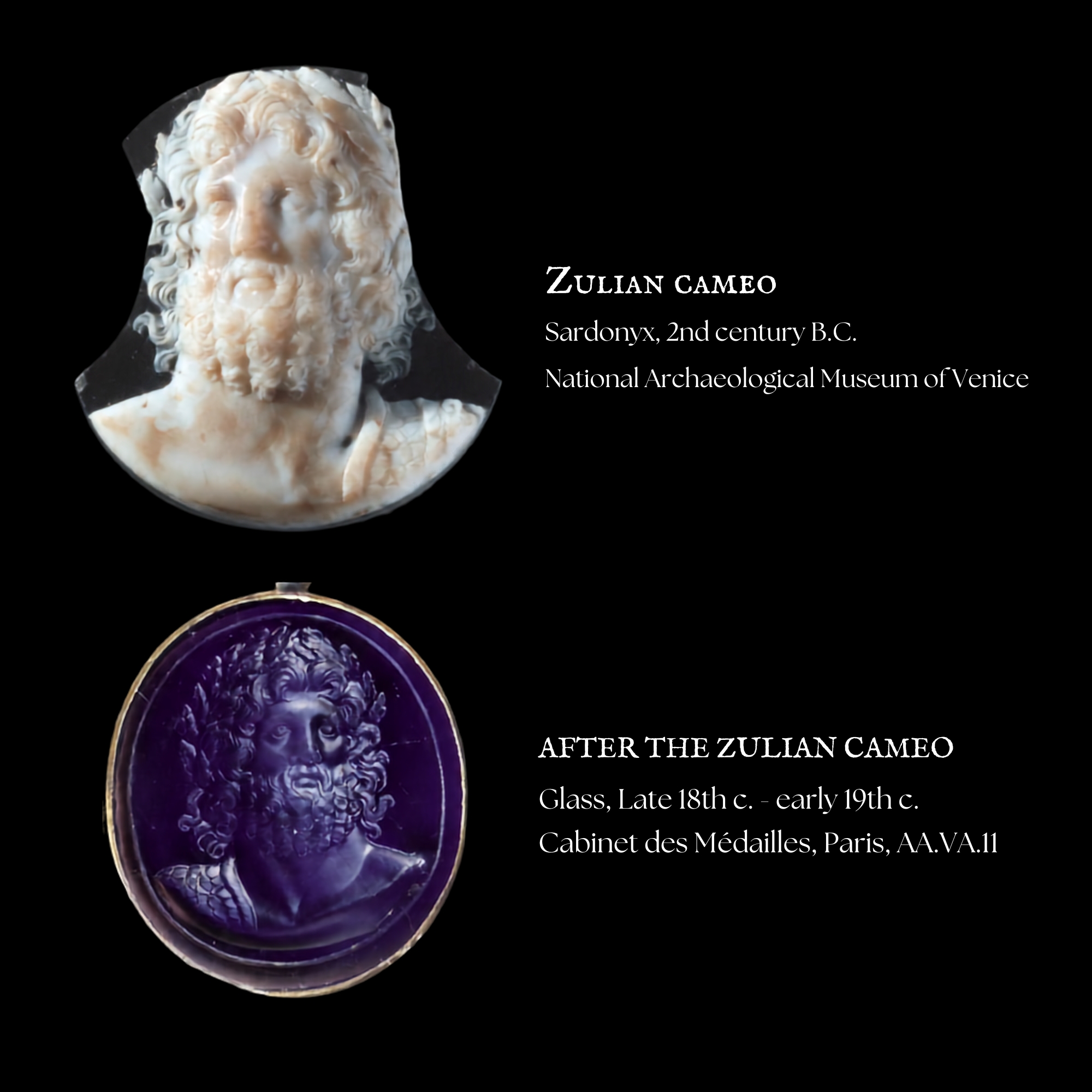 An early 19th-century silvered brass snuff box, the lid set with a large glass paste of Jupiter Aegiochus after the Zulian intaglio.