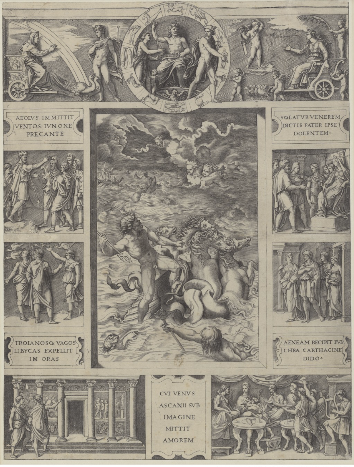 Renaissance, A Renaissance agate cameo. The Olympian gods.  (Late 16th century - 17th century)