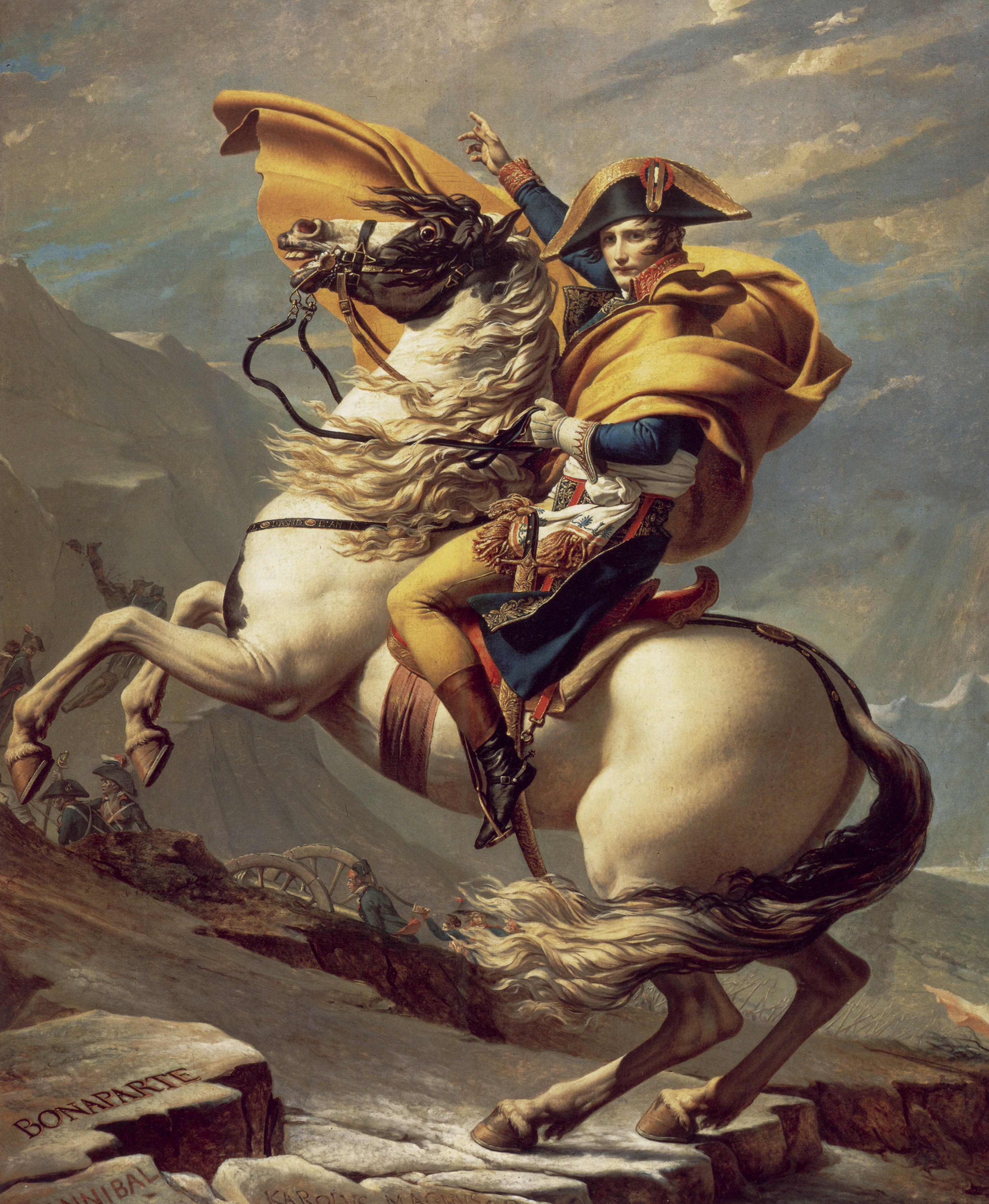F.POZZI (1790-1844). Importante intaille sur cristal de roche figurant Napoléon Bonaparte d'après Jacques Louis David.  (First half of the 19th Century)