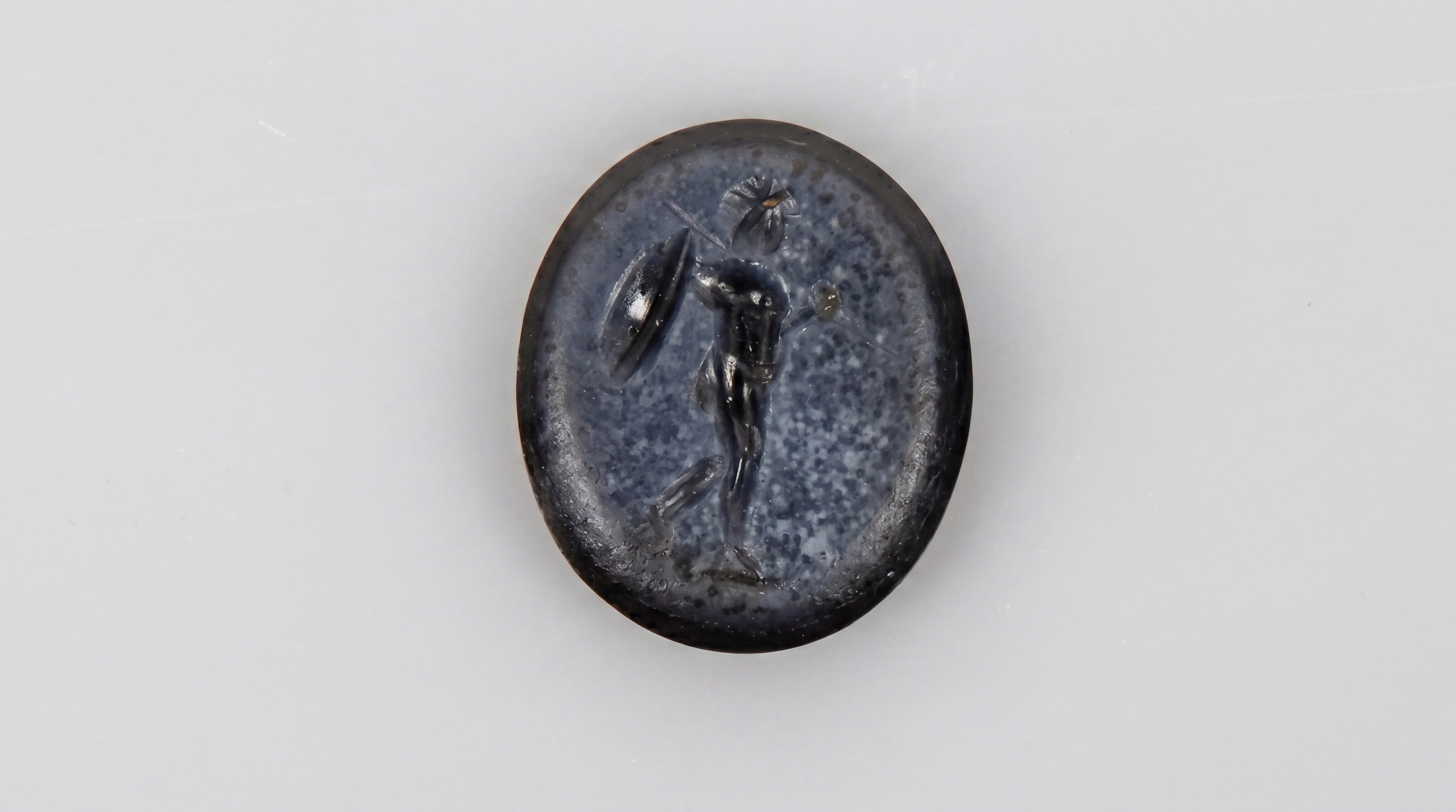 A Roman Nicolo intaglio. Warrior.