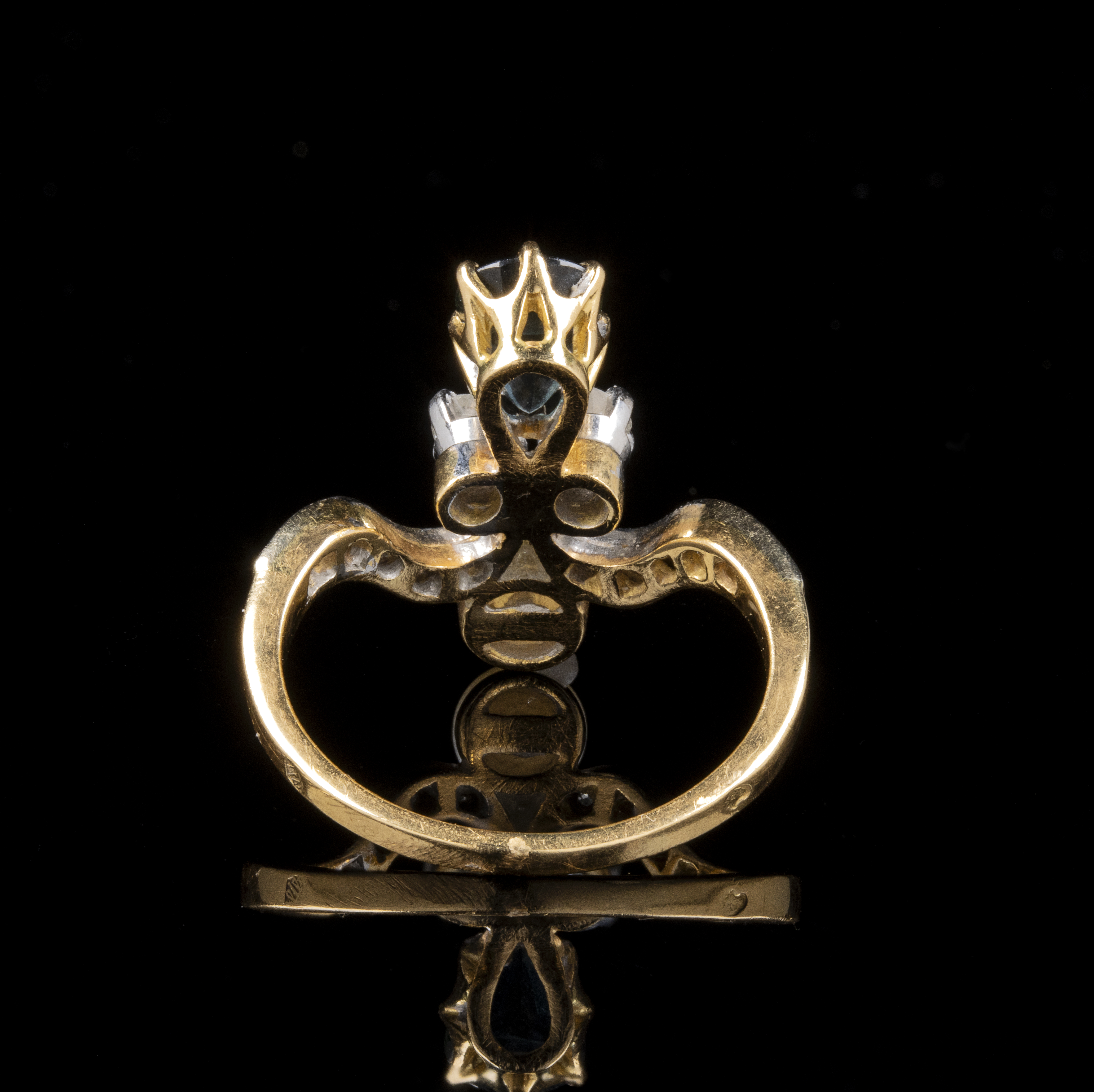 Bague Belle-Epoque « Noeud de ruban »