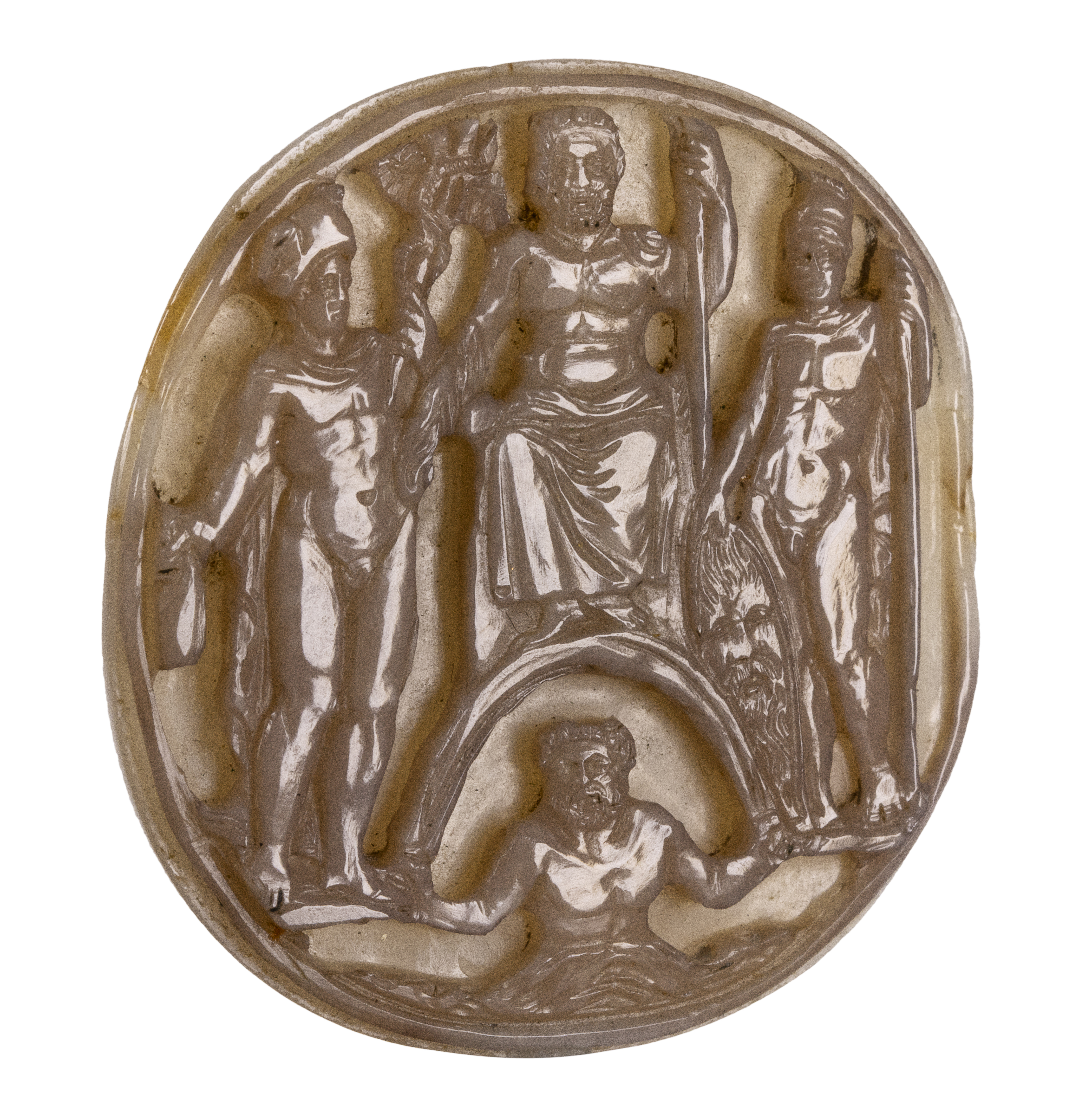 Renaissance, A Renaissance agate cameo. The Olympian gods.  (Late 16th century - 17th century)