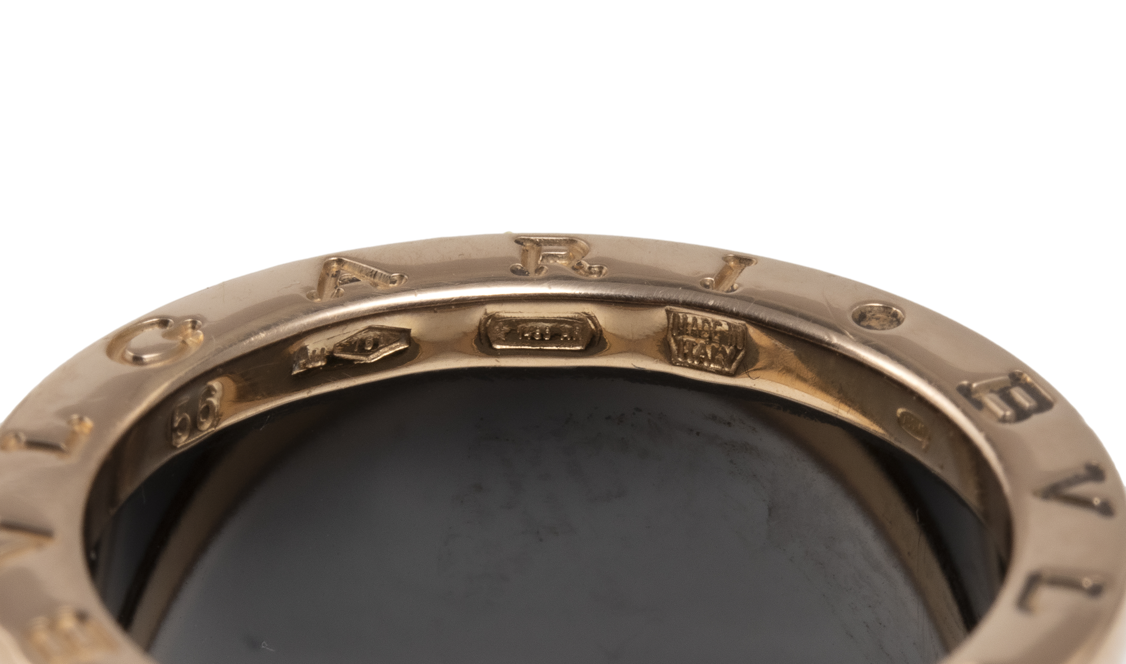 Bvlgari — B.zero1 Ring, Black Ceramic and 18-Carat Rose Gold (Four-Band)