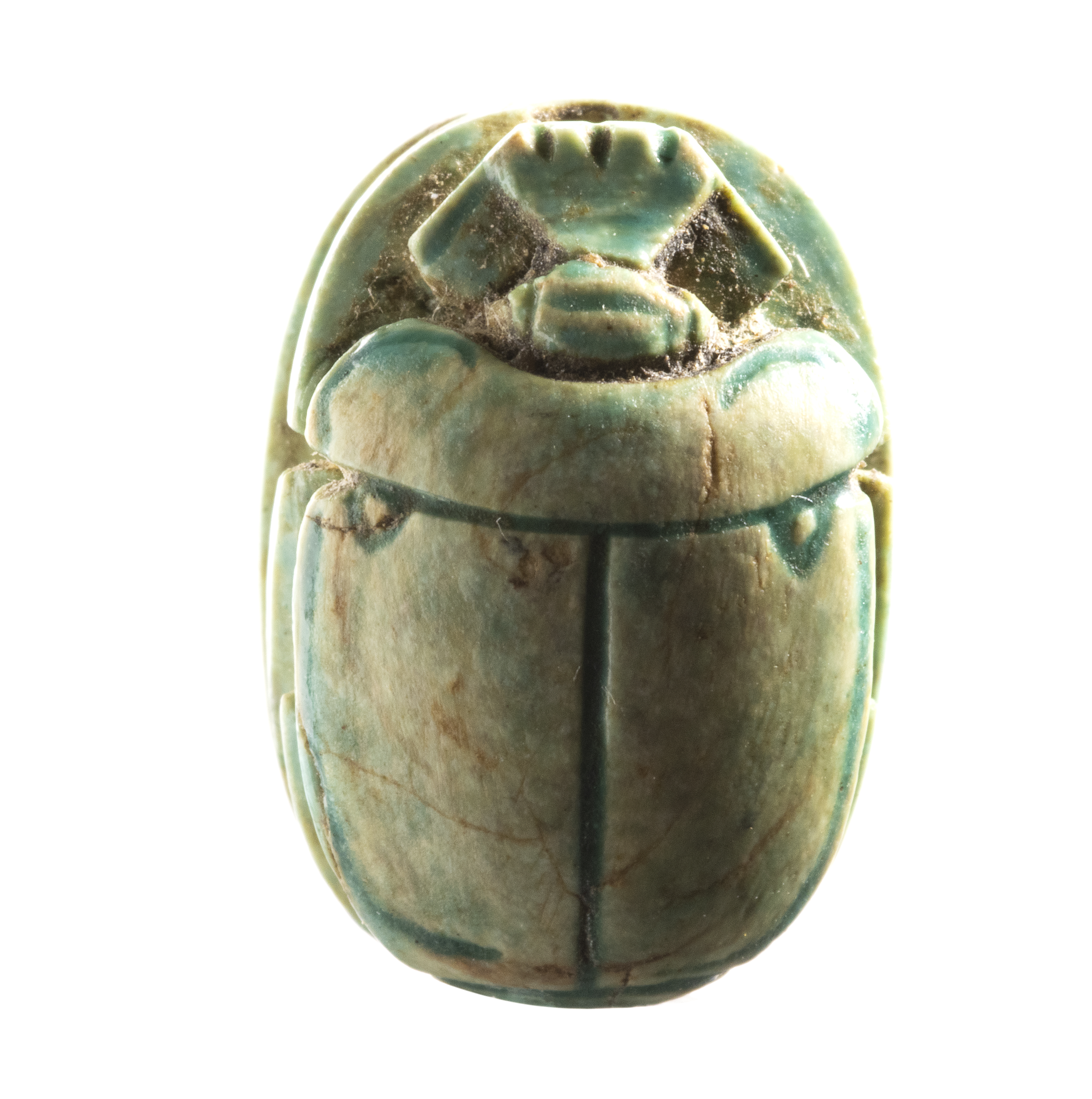 New-Kingdom, A New-Kingdom glazed steatite scarab. (1292-1190 BCE)