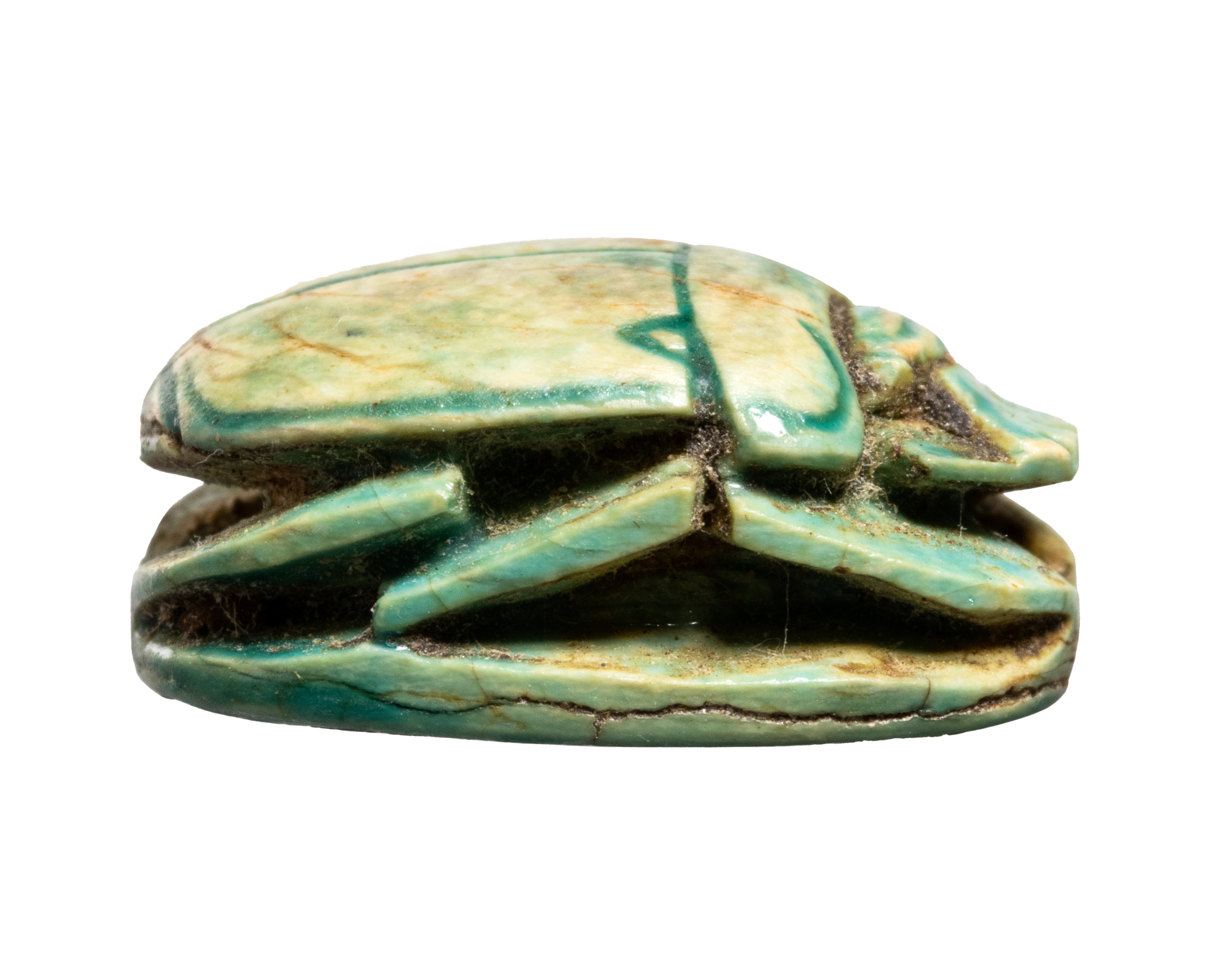 New-Kingdom, A New-Kingdom glazed steatite scarab. (1292-1190 BCE)