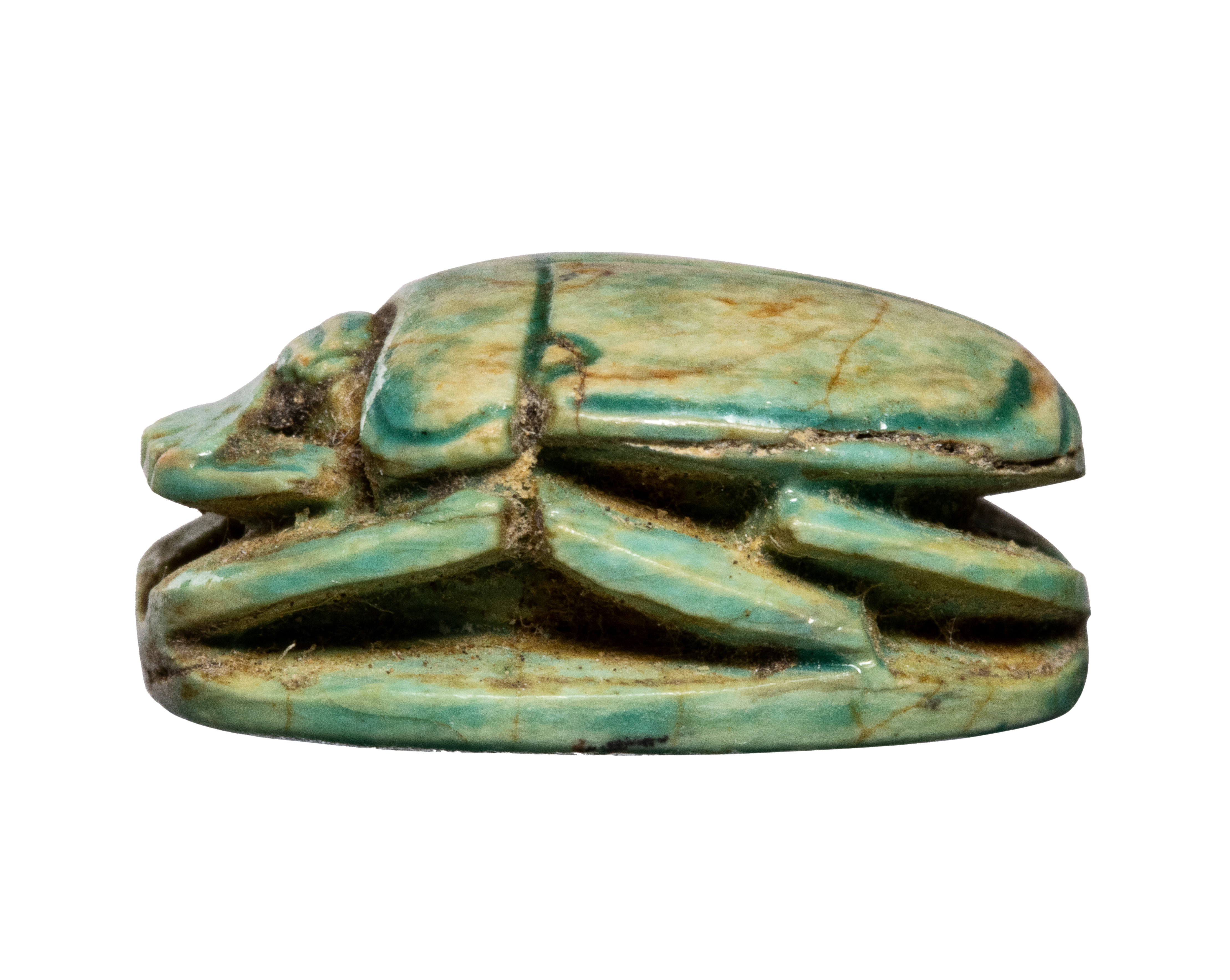 New-Kingdom, A New-Kingdom glazed steatite scarab. (1292-1190 BCE)