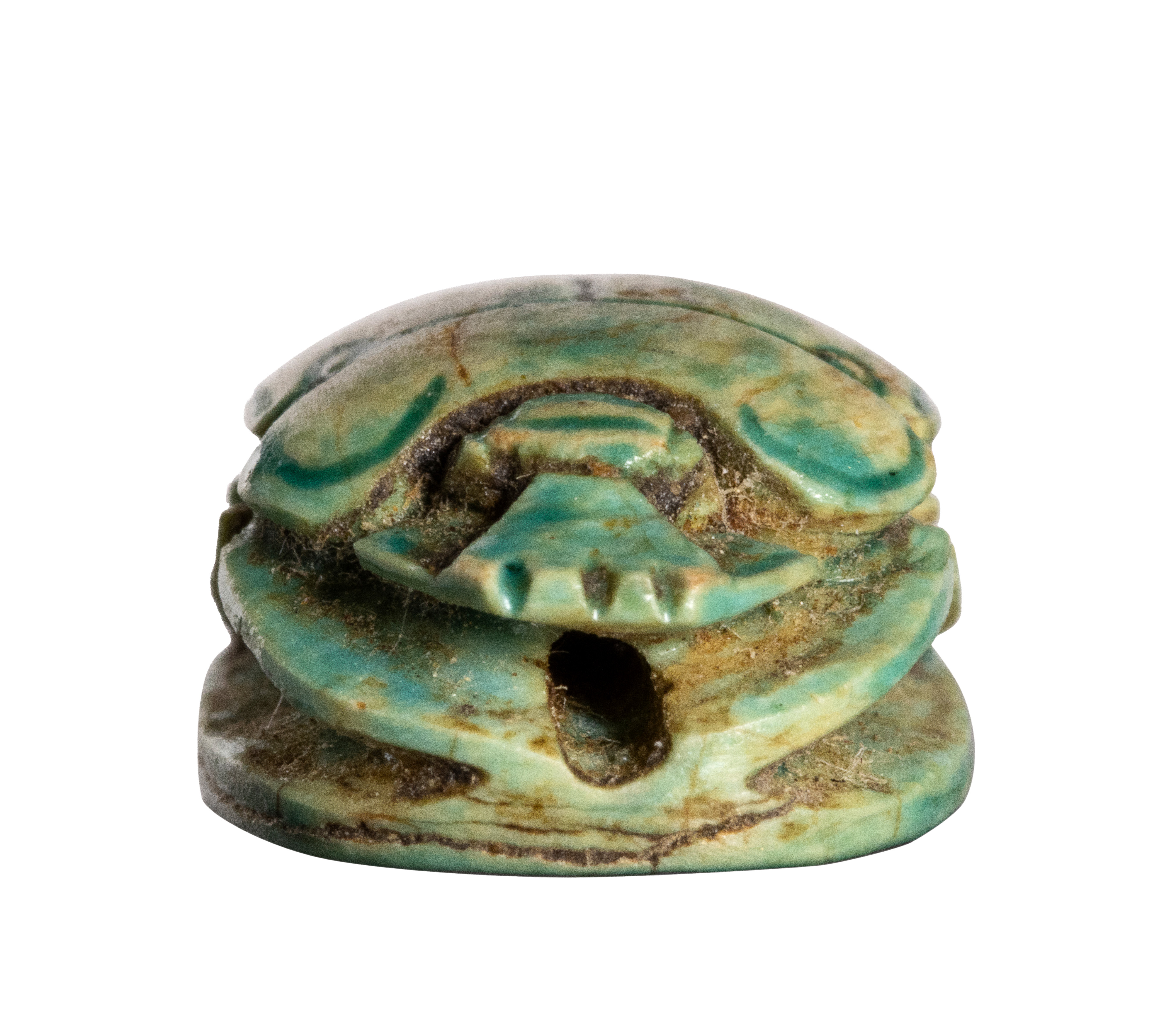 New-Kingdom, A New-Kingdom glazed steatite scarab. (1292-1190 BCE)