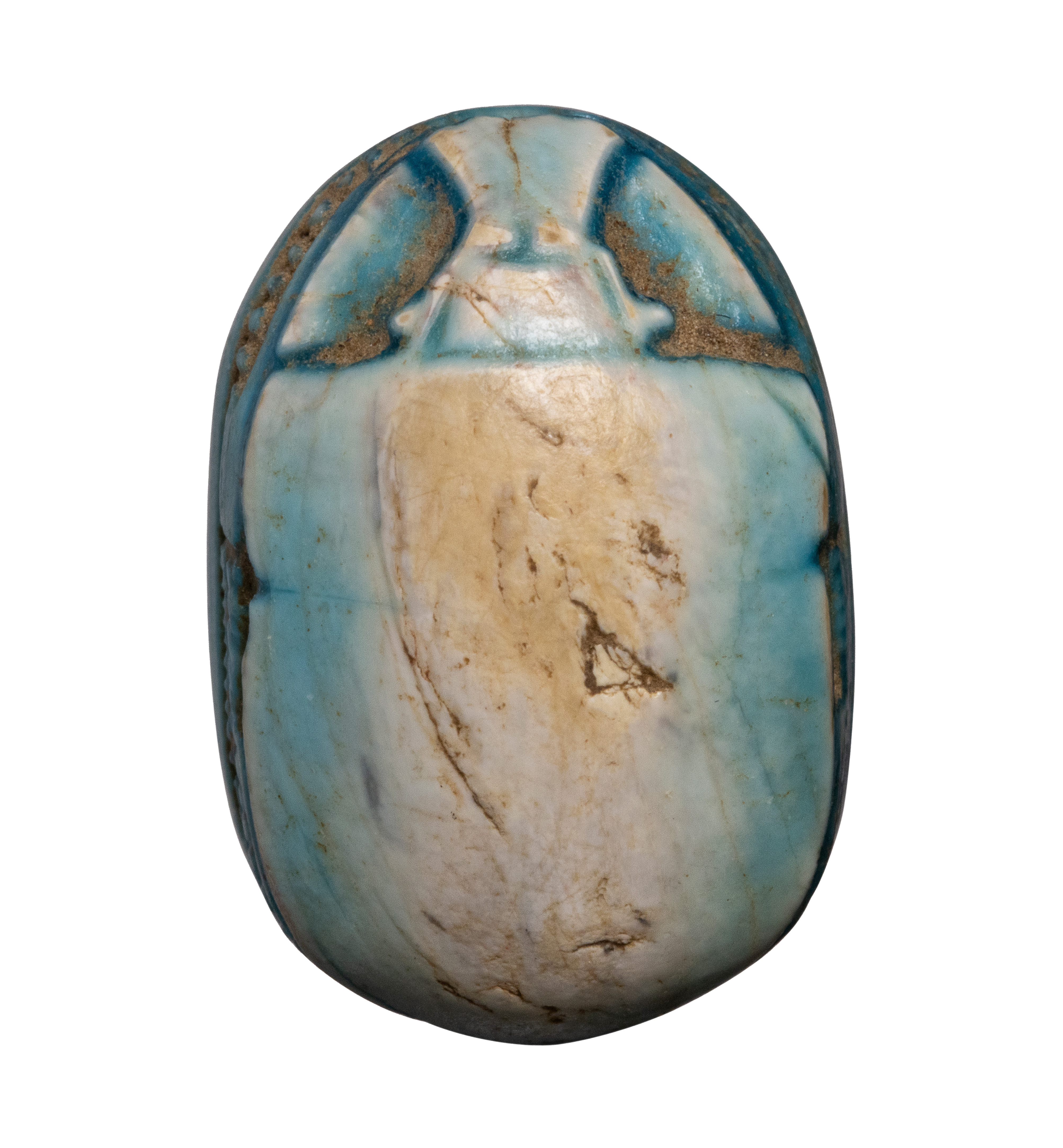 Second Intermediate Period, A Second Intermediate Period faience Scarab (ca 1782-1550 BCE)
