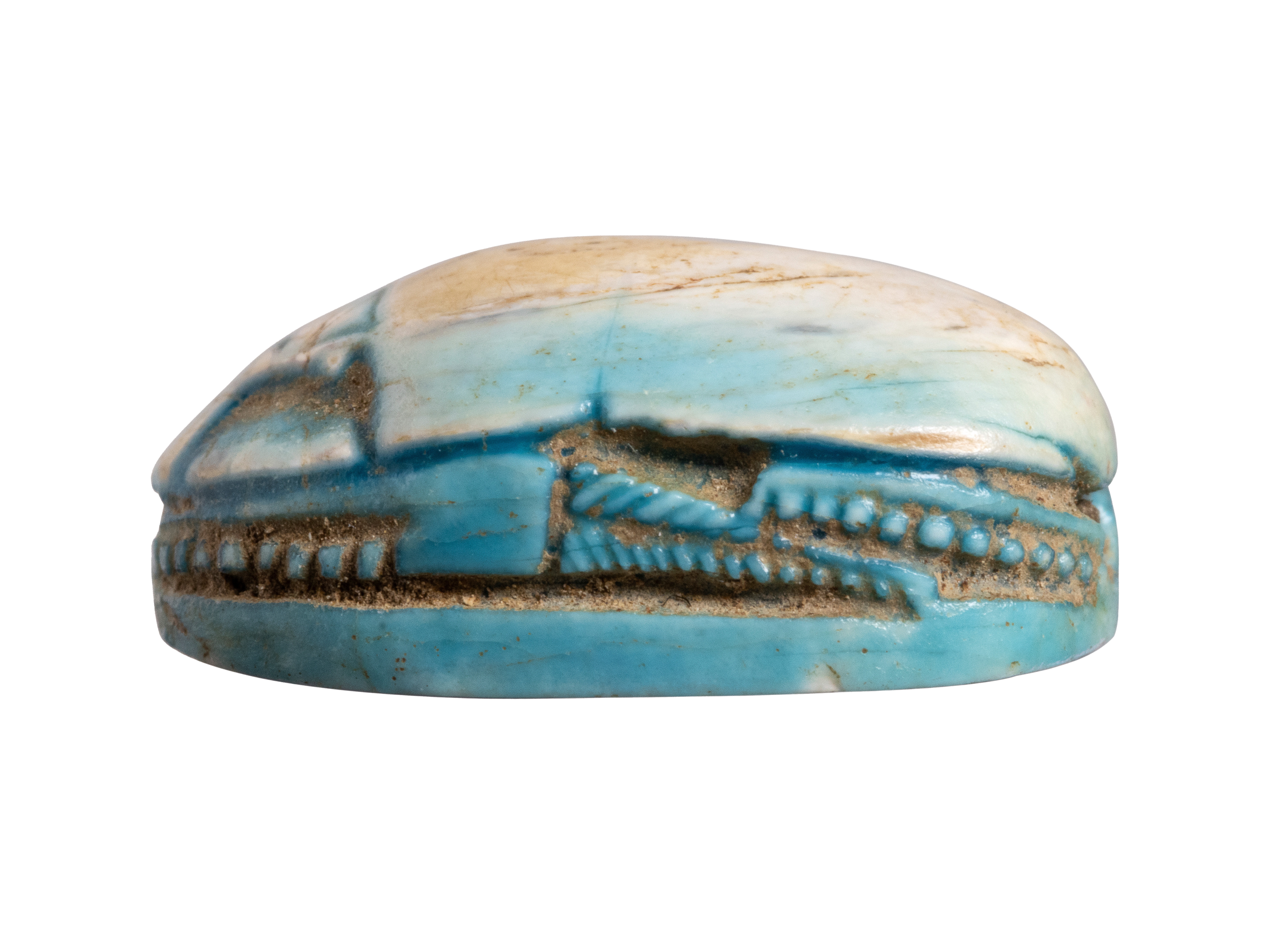 Second Intermediate Period, A Second Intermediate Period faience Scarab (ca 1782-1550 BCE)