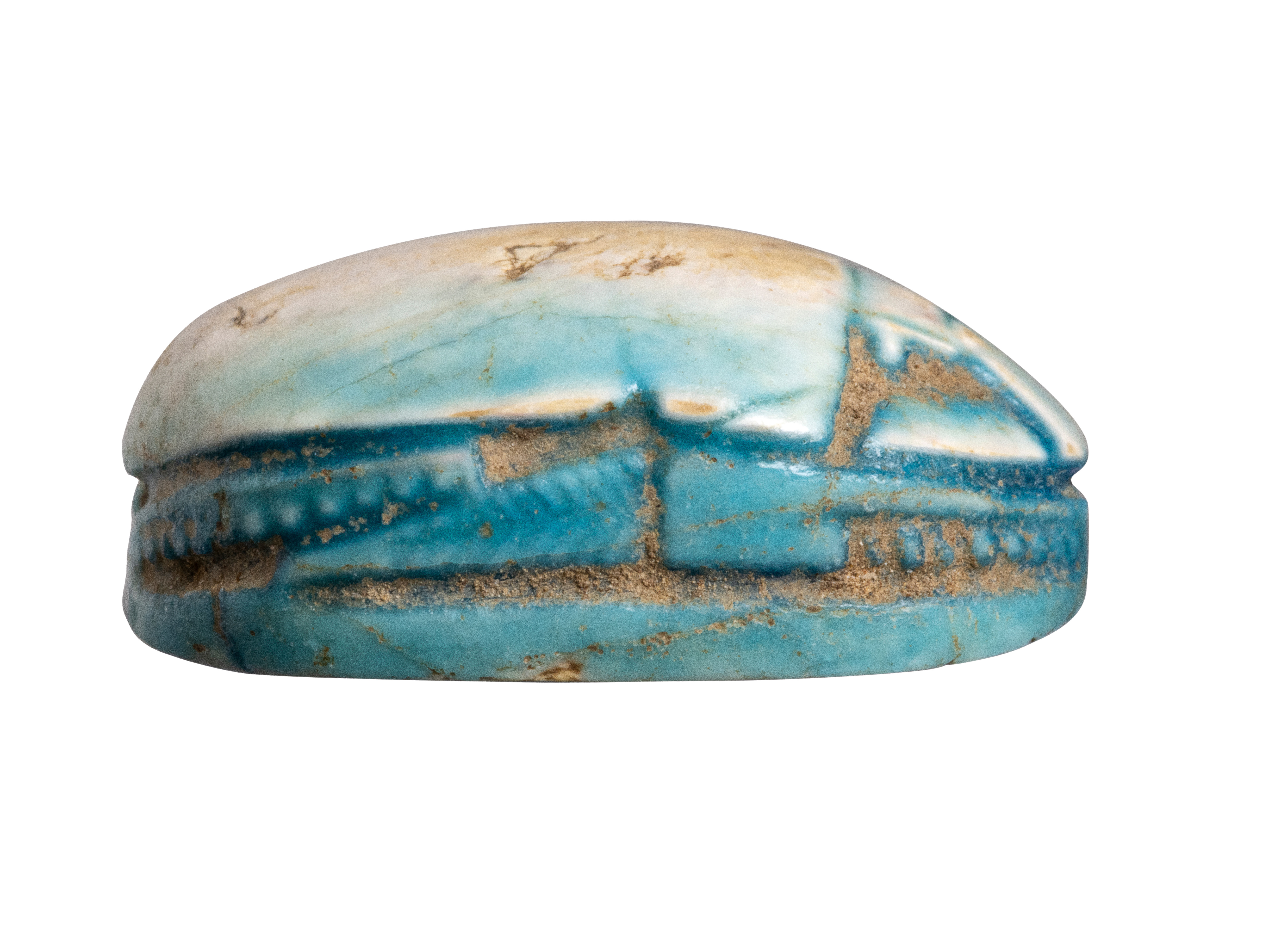 Second Intermediate Period, A Second Intermediate Period faience Scarab (ca 1782-1550 BCE)