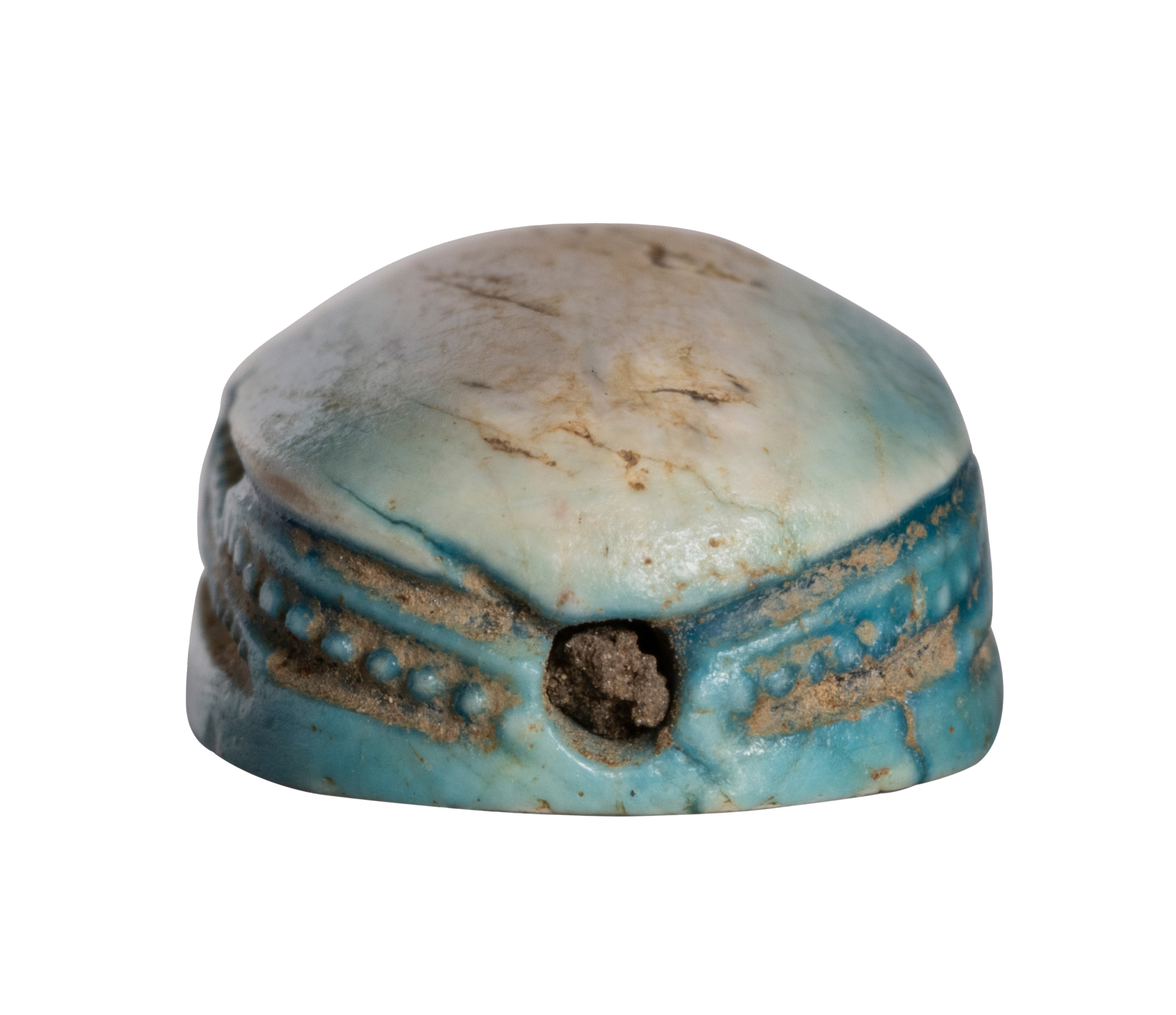 Second Intermediate Period, A Second Intermediate Period faience Scarab (ca 1782-1550 BCE)