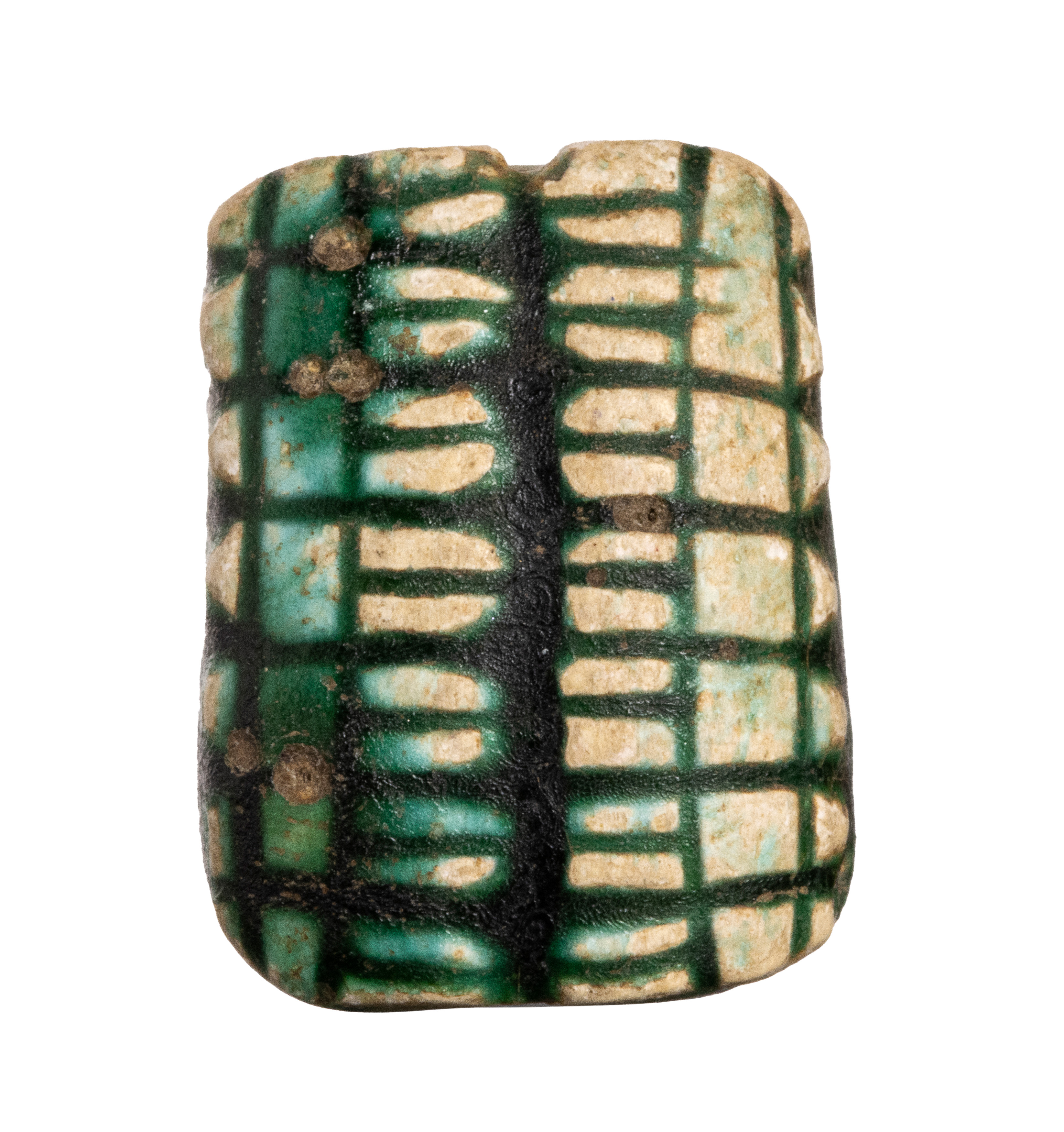 New-Kingdom, A New-Kingdom faience amulette. 14 Scarabs/Rosace. (1550-1070 BCE)