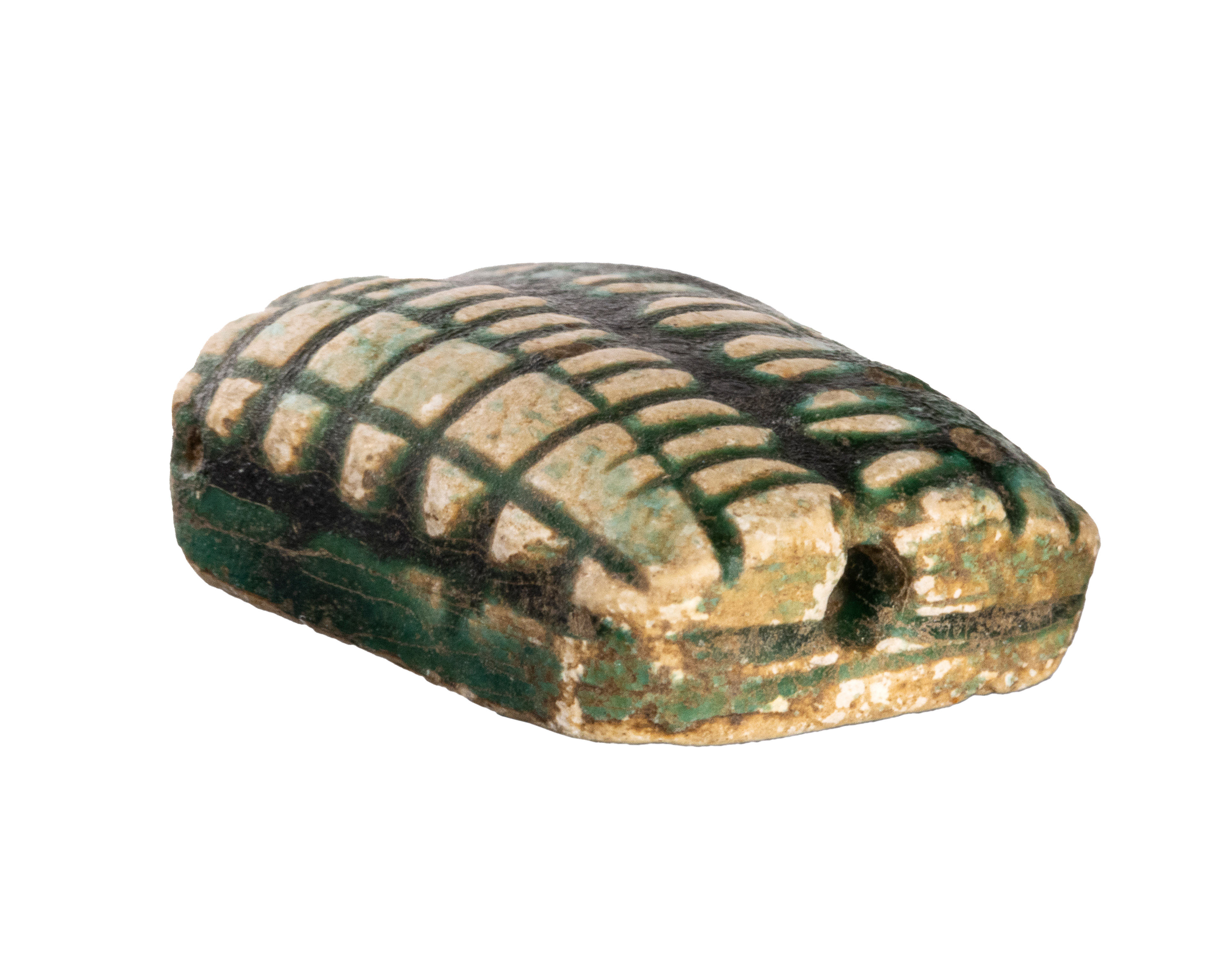 New-Kingdom, A New-Kingdom faience amulette. 14 Scarabs/Rosace. (1550-1070 BCE)