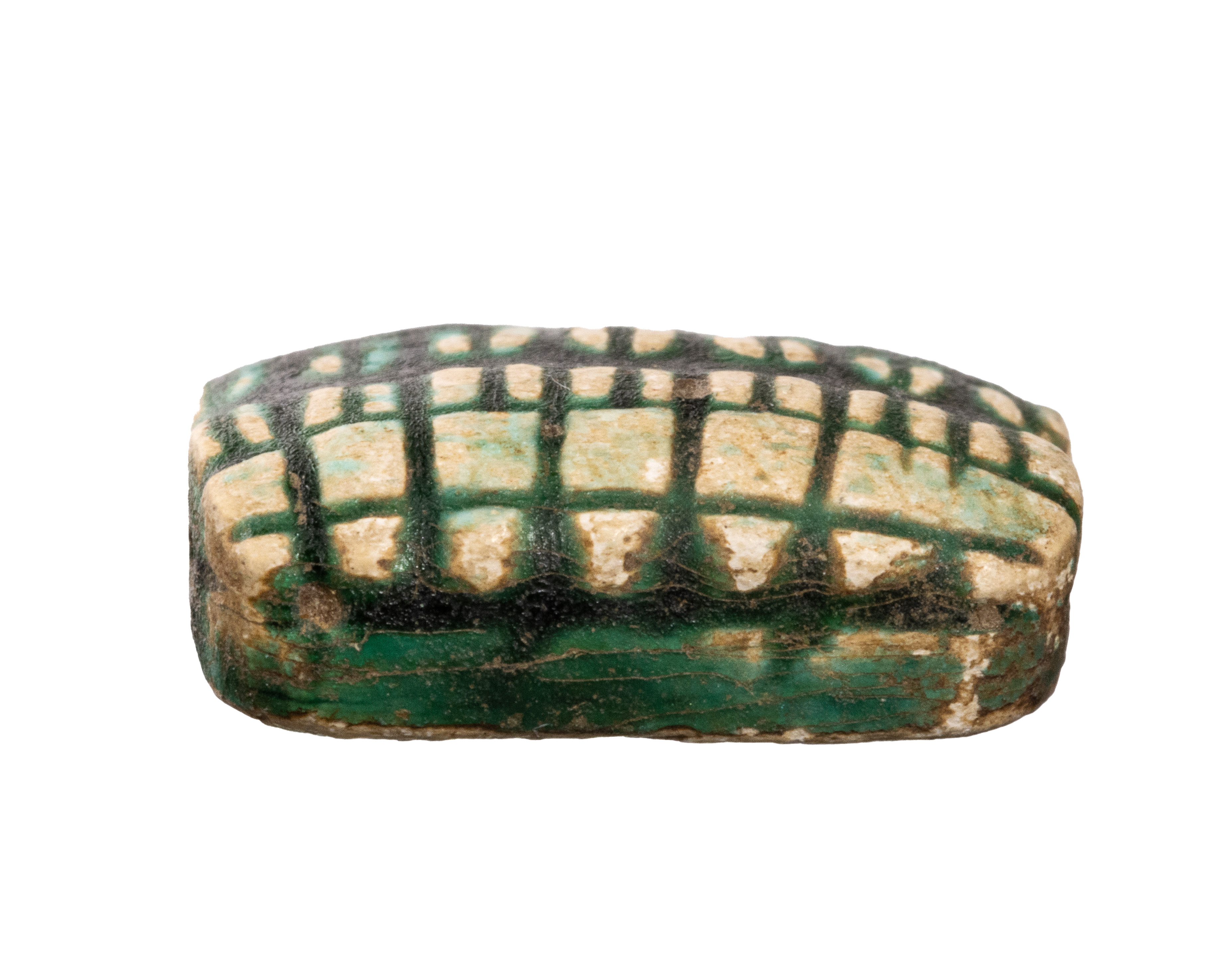 New-Kingdom, A New-Kingdom faience amulette. 14 Scarabs/Rosace. (1550-1070 BCE)